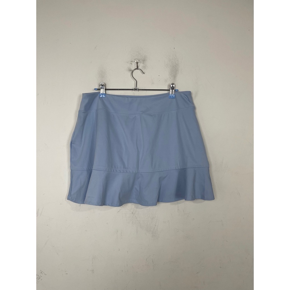 Tommy Bahama Golf Skort Womens XL Light Blue Ruffle Hem Active Skirt Stretch
